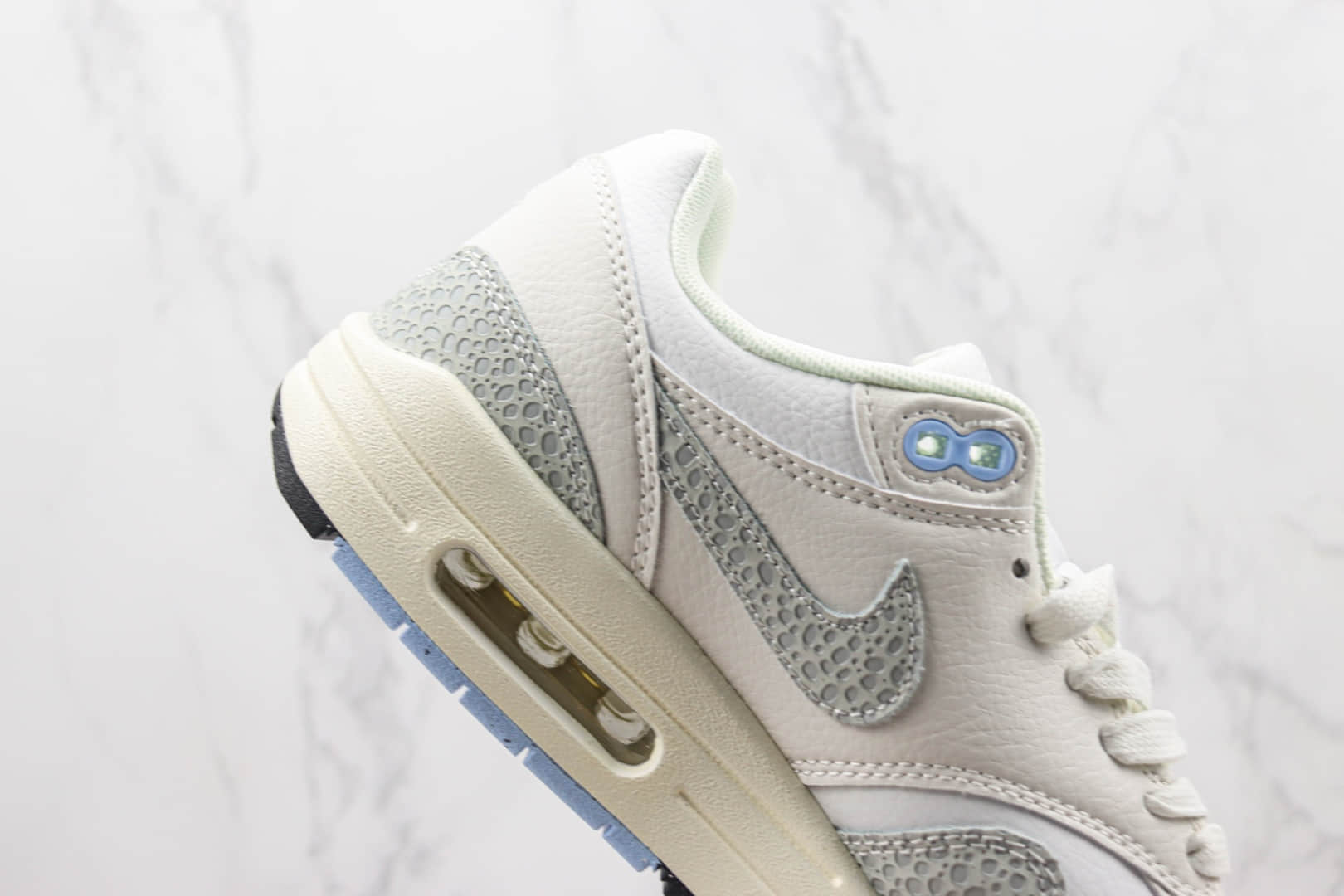 耐克Nike Air Max 1 PRM纯原版本灰白石斑纹跑鞋 莆田耐克货源 货号:FB5059-100