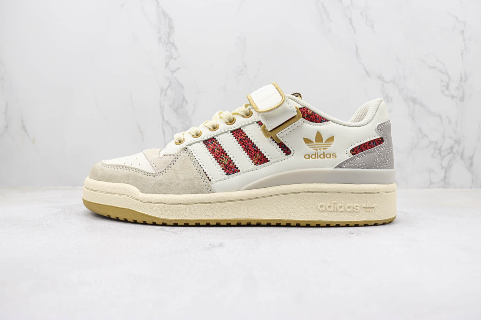 阿迪达斯adidas Forum 84 Low纯原版本三叶草84白红色板鞋 莆田阿迪达斯货源 (ID:96641) - 图片1