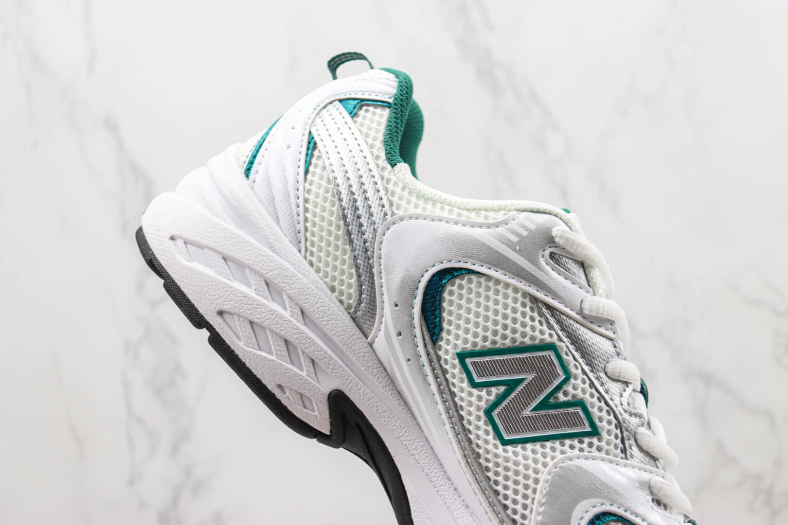 新百伦New Balance 530纯原版本NB530白绿色复古跑鞋 莆田新百伦货源 货号:MR530AB