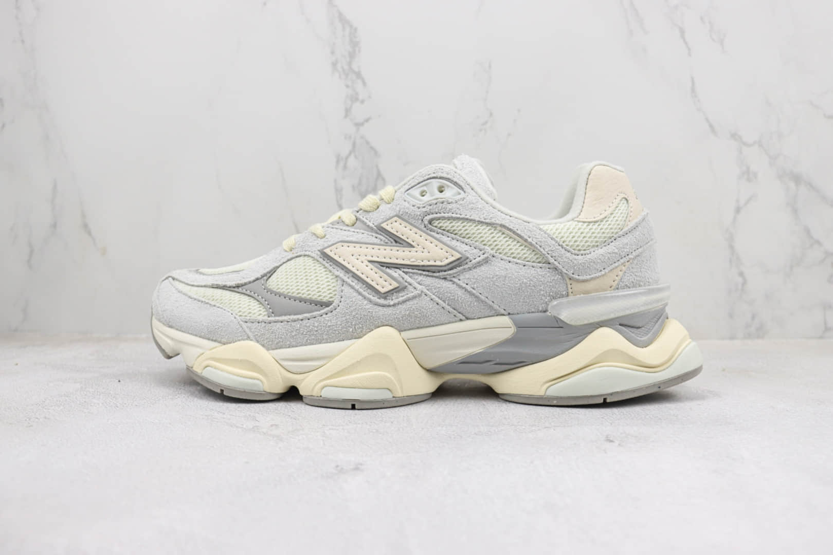 新百伦Joe Freshgoods x New Balance 9060纯原版本NB9060灰白色复古慢跑鞋 (ID:97365) - 图片1