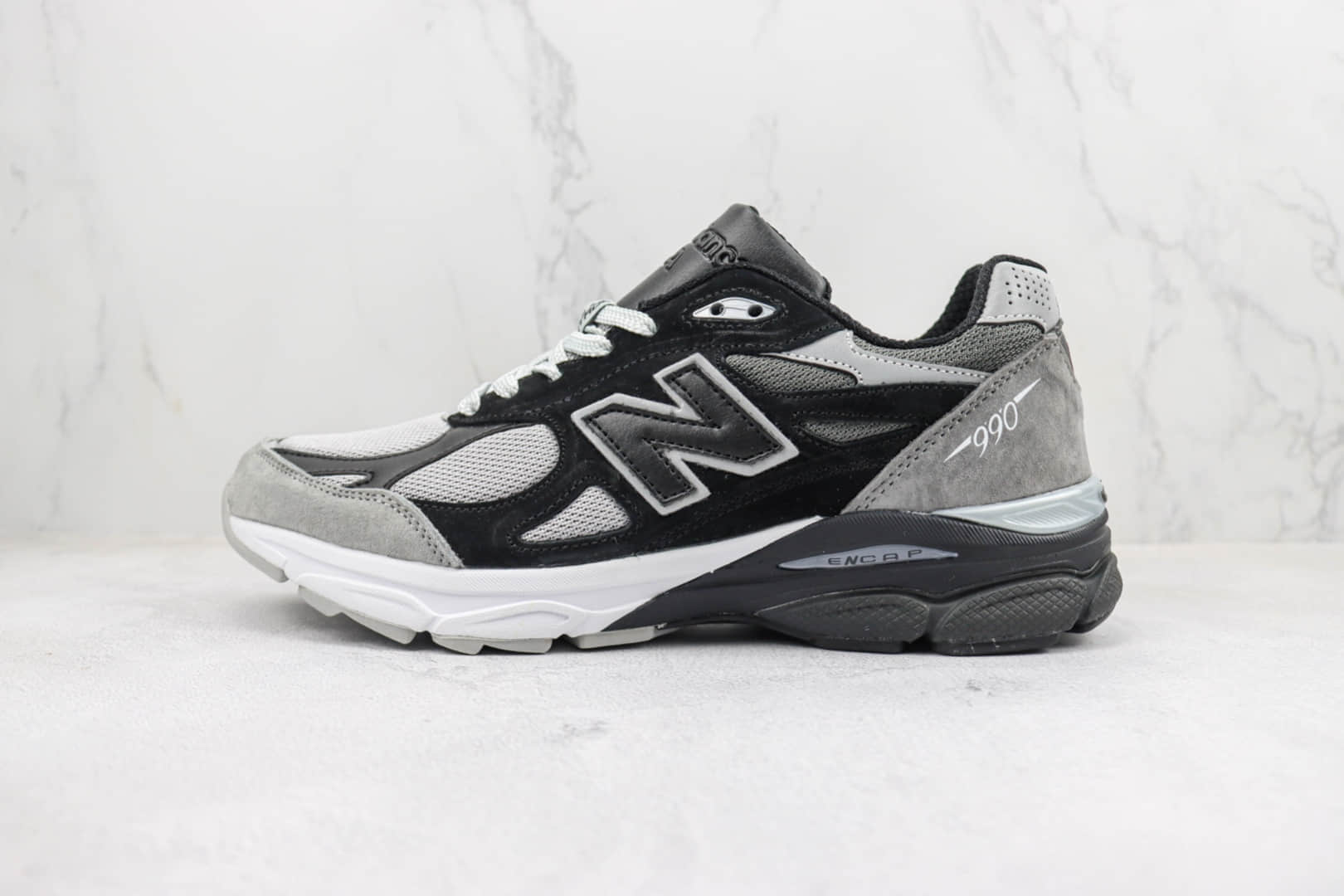 DTLR x New Balance 990V3纯原版本NB990V3联名款灰黑色复古跑步鞋 莆田新百伦货源 (ID:97373) - 图片1