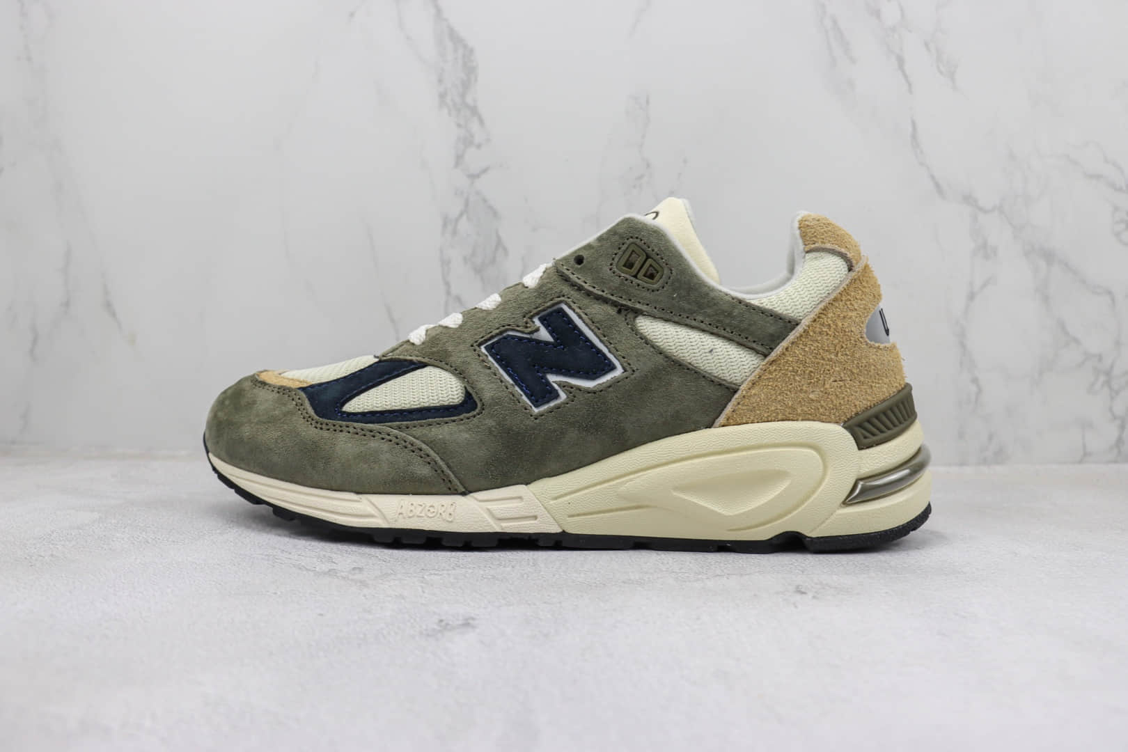 新百伦New Balance 990V2纯原版本美产NB990V2灰棕色复古慢跑鞋 莆田新百伦货源 (ID:97710) - 图片1