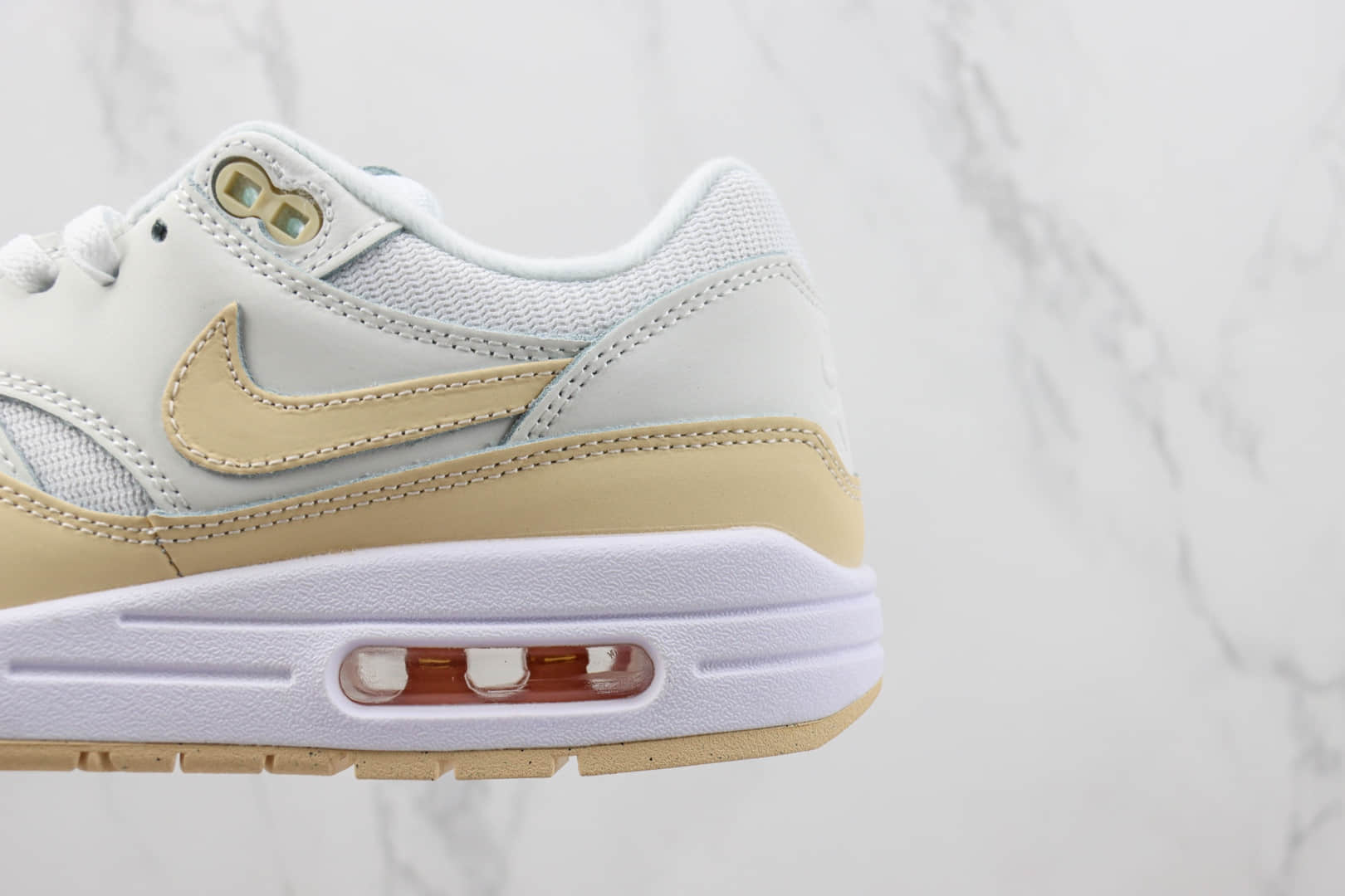 耐克Nike Air Max 1 PRM纯原版本Max1白敏感内容复古气垫跑鞋 莆田复刻耐克 货号:FB5060-100