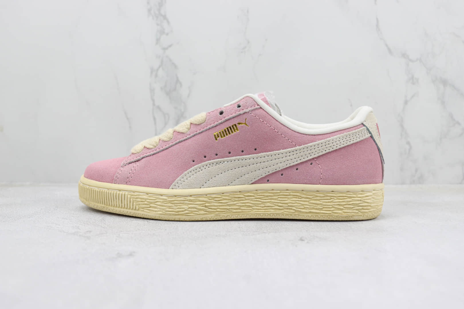 彪马PUMA Clyde OG纯原版本五十周年纪念粉色低帮板鞋 莆田复刻彪马 货号:391333-01