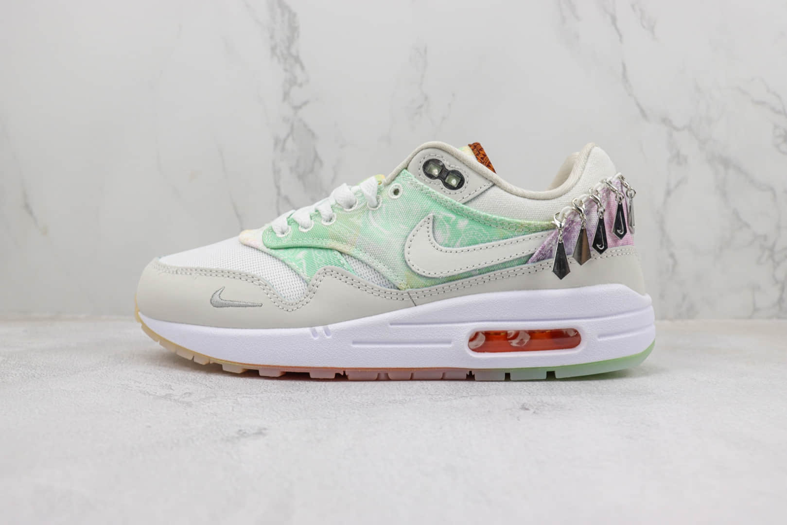 耐克Nike Air Max 1’87 PRM纯原版本Max1扎染腰果花 莆田复刻耐克 货号:FJ7734-101