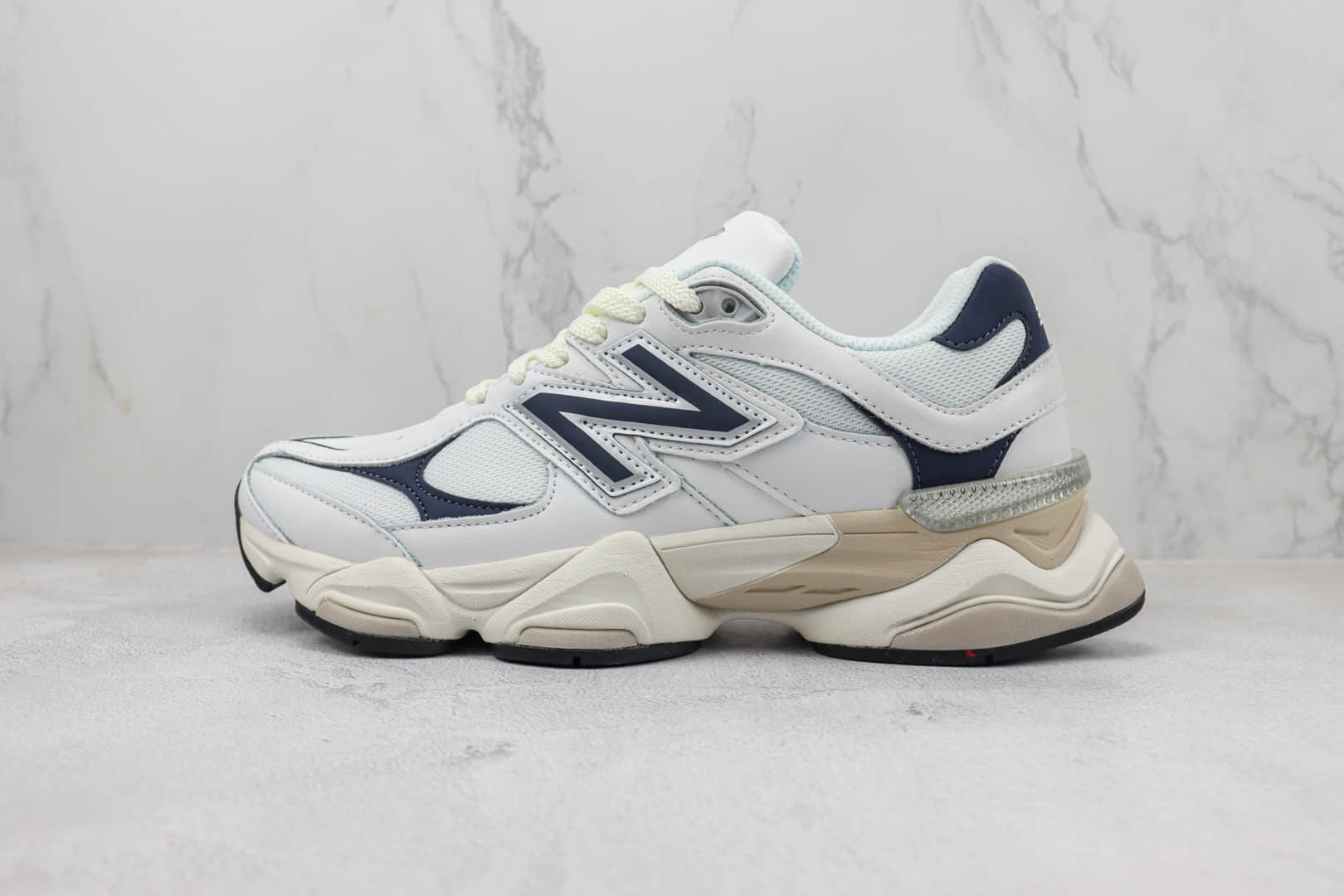 新百伦New Balance 9060纯原版本NB9060白蓝色复古慢跑鞋 莆田复刻新百伦 (ID:98290) - 图片1