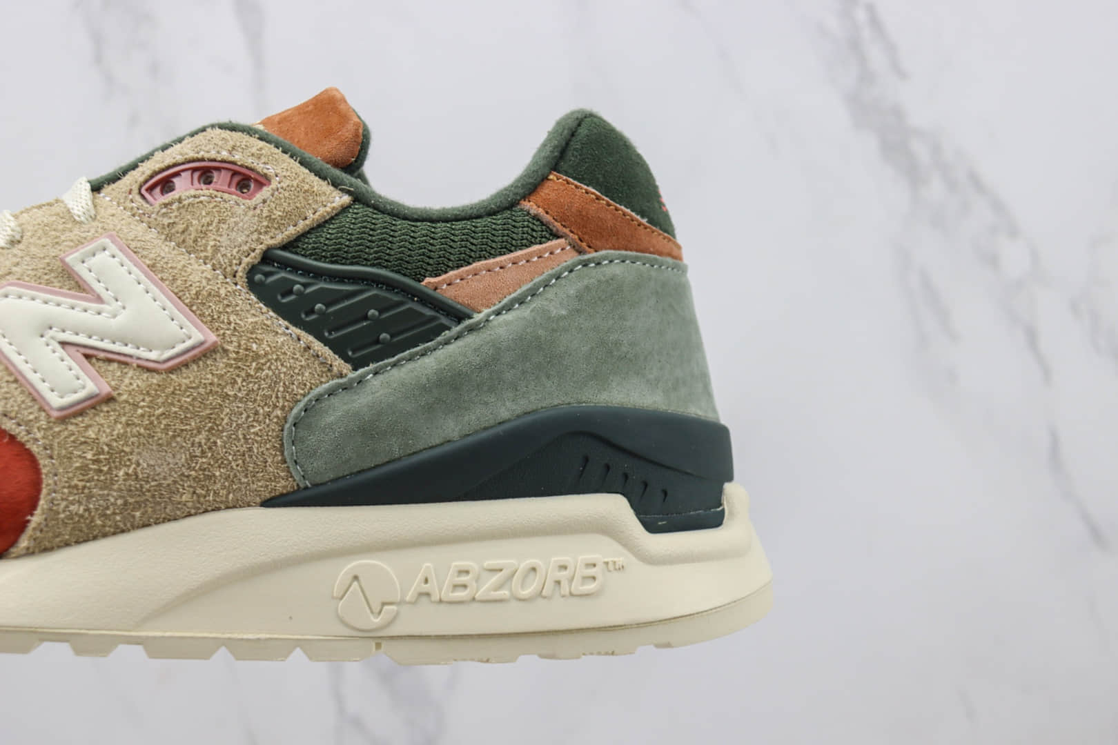 新百伦KITH x New Balance 998纯原版本NB998白红绿复古跑鞋 莆田新百伦代理 货号:U998KH1