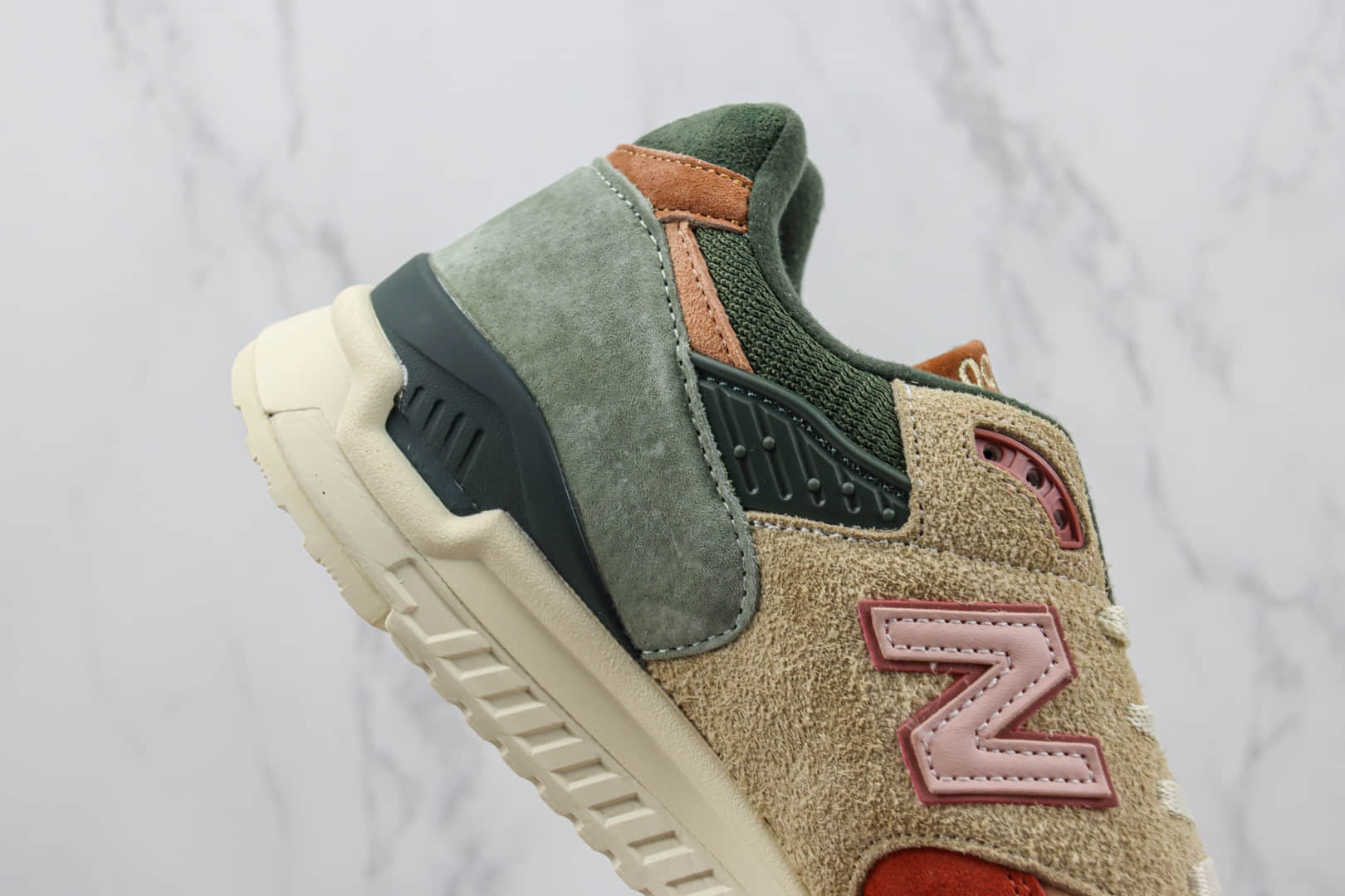 新百伦KITH x New Balance 998纯原版本NB998白红绿复古跑鞋 莆田新百伦代理 货号:U998KH1
