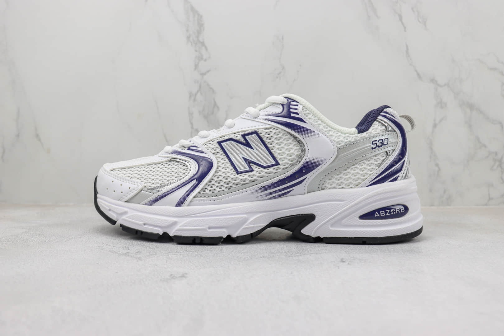 新百伦New Balance 530纯原版本NB530白灰色复古跑鞋 莆田复刻新百伦 (ID:98371) - 图片1