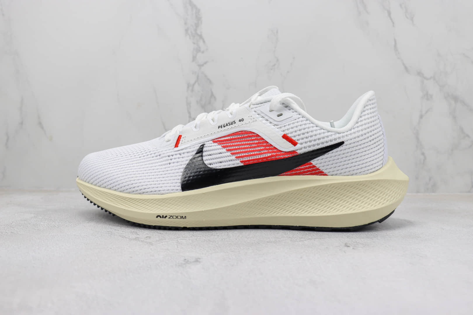 耐克Nike Air Zoom Pegasus 40纯原版本飞马40代白红色网面跑鞋 莆田复刻耐克 (ID:98379) - 图片1