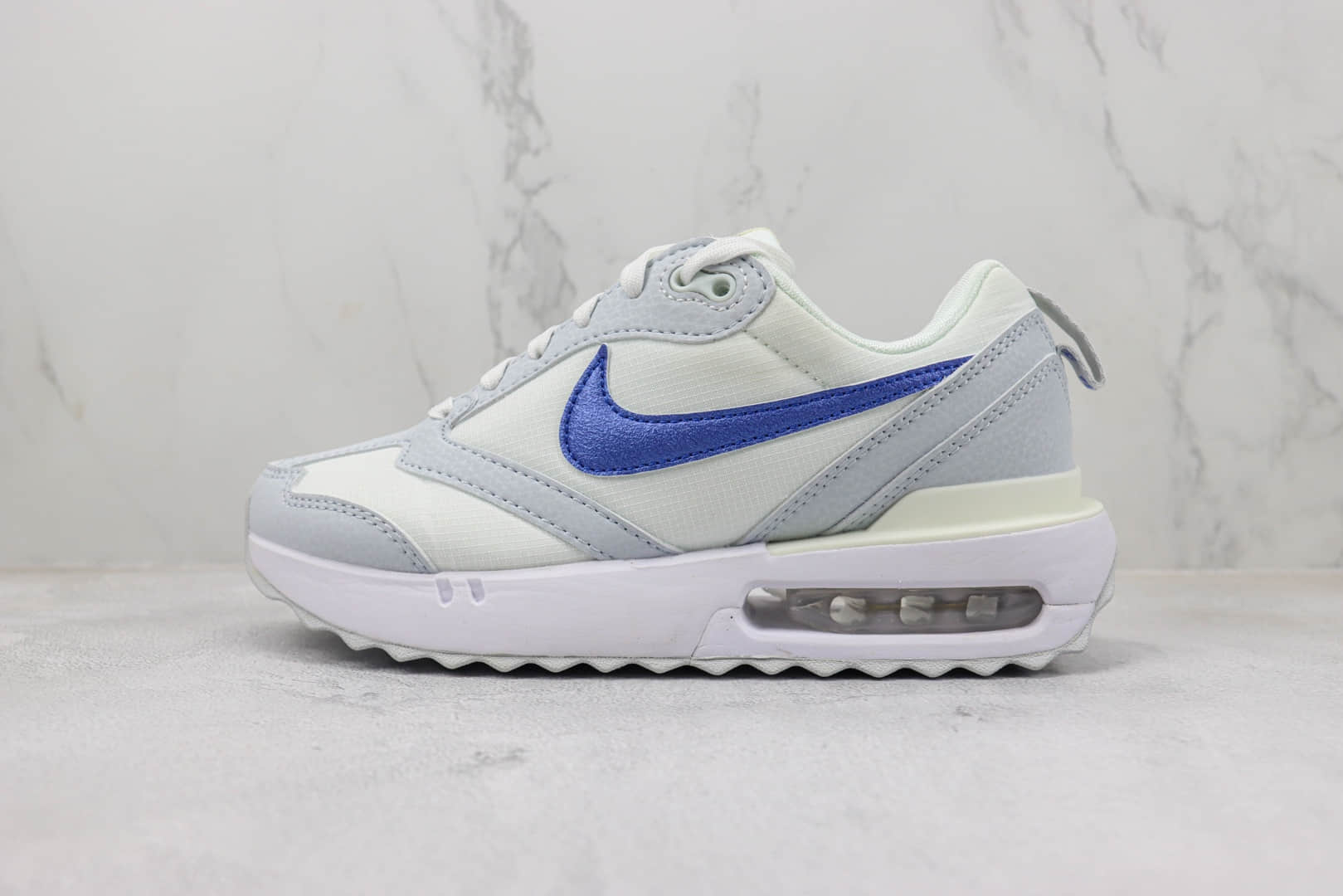 耐克Nike Air Max Dawn纯原版本黎明系列白灰蓝气垫跑鞋 莆田耐克工厂 (ID:98427) - 图片1
