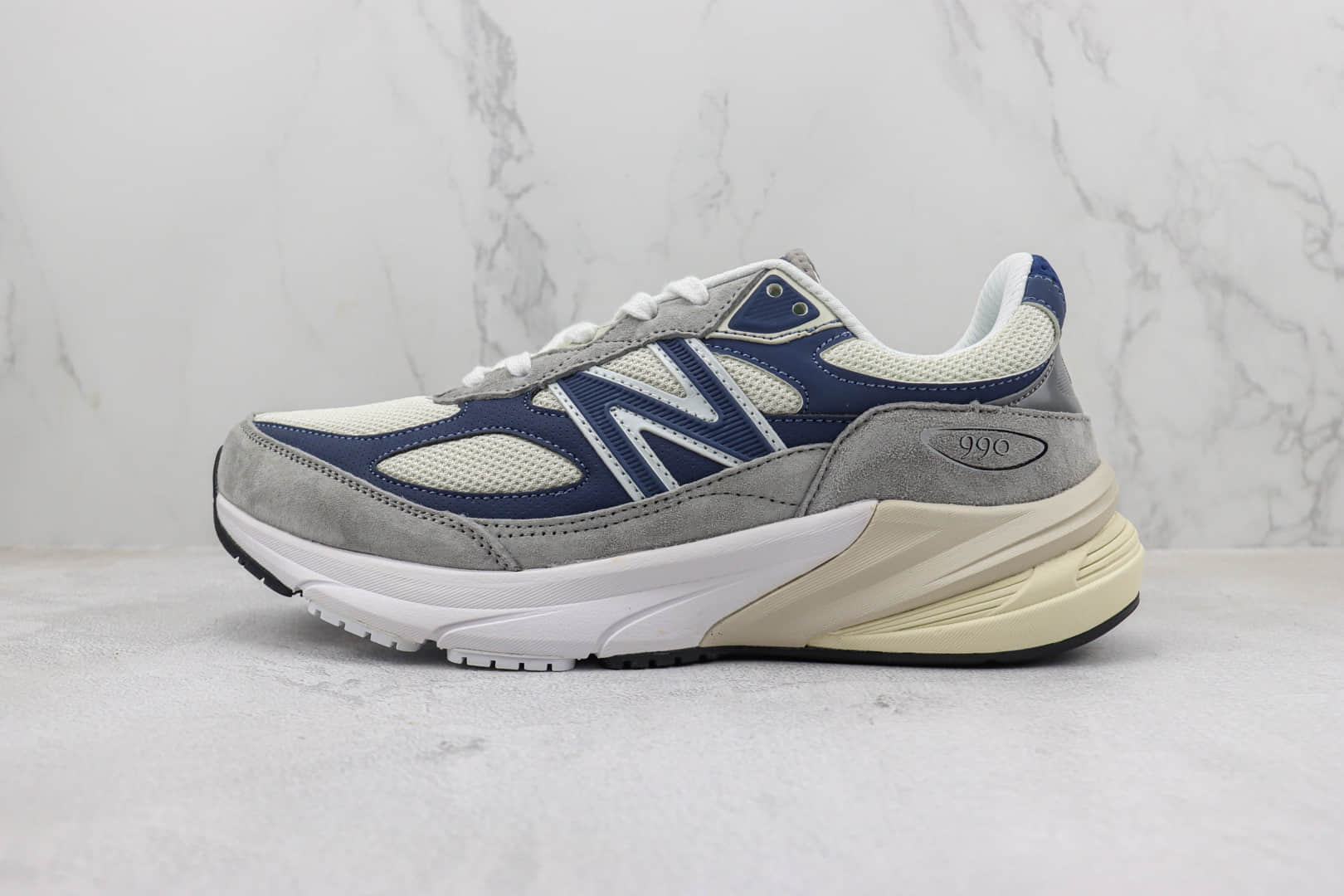 新百伦New Balance 990 V6纯原版本NB990V6灰蓝色复古慢跑鞋 莆田复刻新百伦 (ID:98942) - 图片1