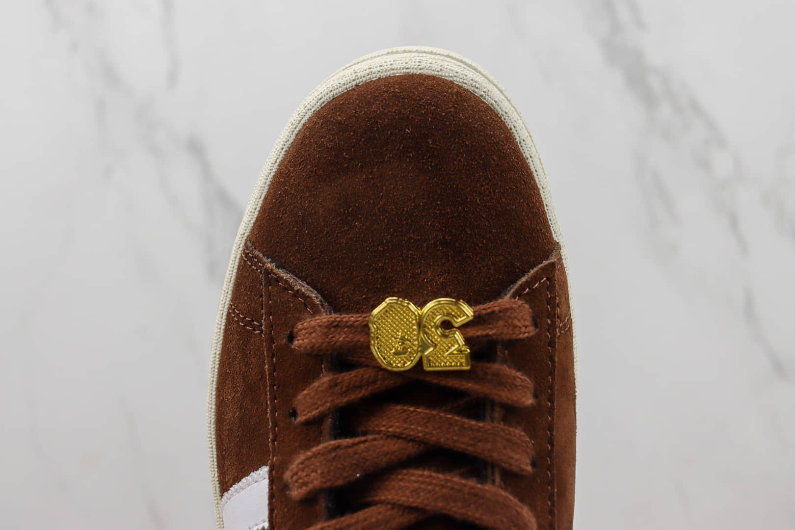 阿迪达斯BAPE x adidas Campus 80s纯原版本联名款三叶草深棕色星星板鞋 莆田阿迪达斯货源 货号:IF3379