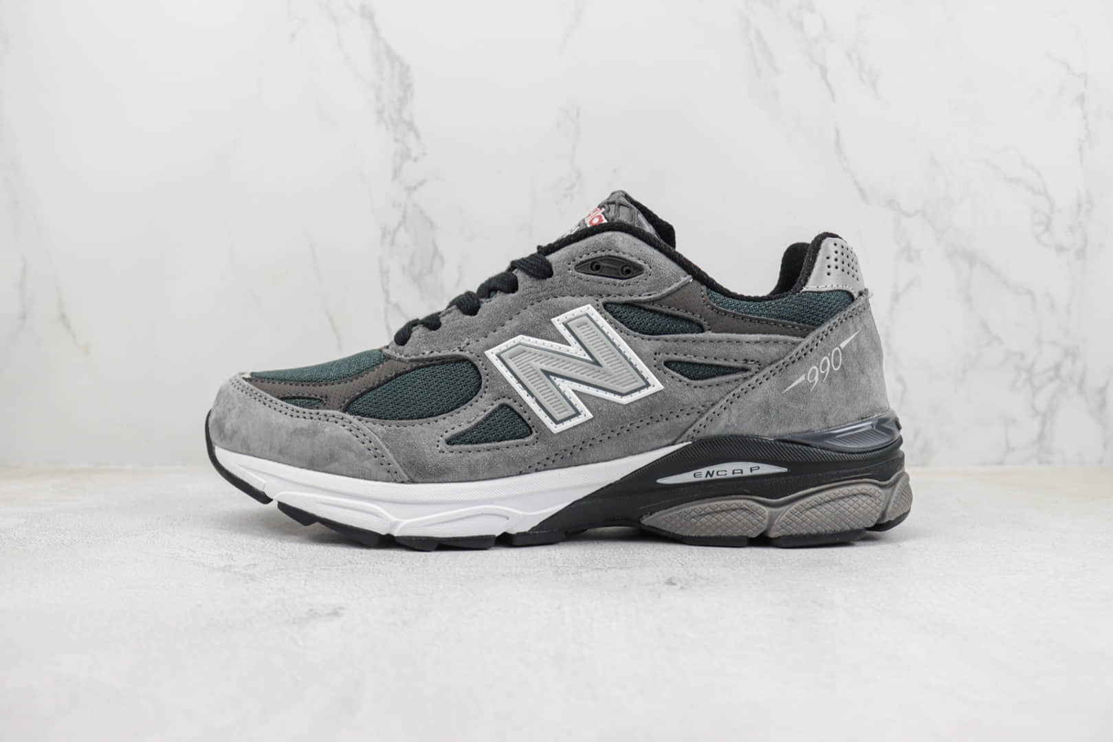 新百伦United Arrows & Sons x New Balance 990V3纯原版本UA联名NB990V3炭灰色复古跑鞋 莆田新百伦货源 (ID:99727) - 图片1