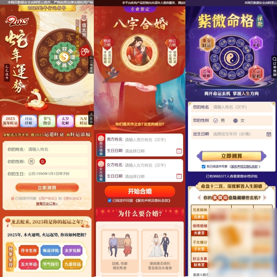 2025新版蛇年测算系统源码 - 图片1