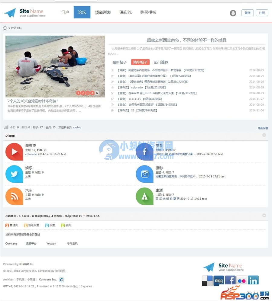 Simple时尚设计网站模板 discuz模板 - 图片1