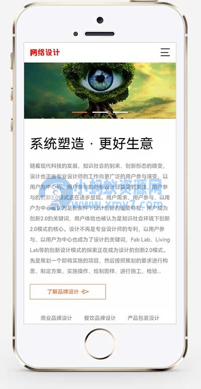 (自适应手机端)品牌策划设计公司网站源码 网络设计公司pbootcms网站模板 - 图片1
