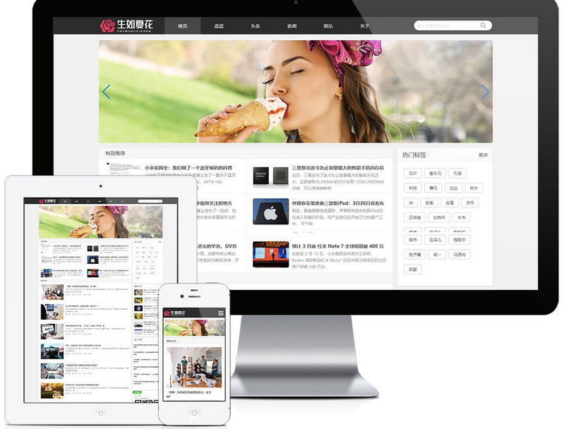 响应式博客自媒体运营类网站模板 易优CMS|博客类企业 - 图片1
