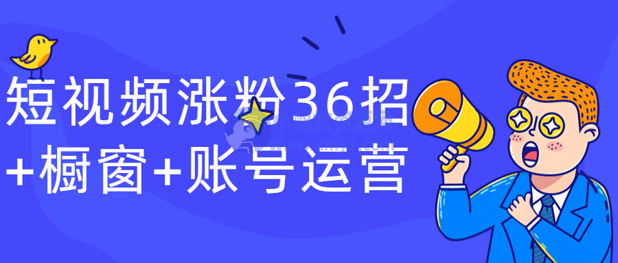 短视频涨粉36招+橱窗+账号运营 - 图片1