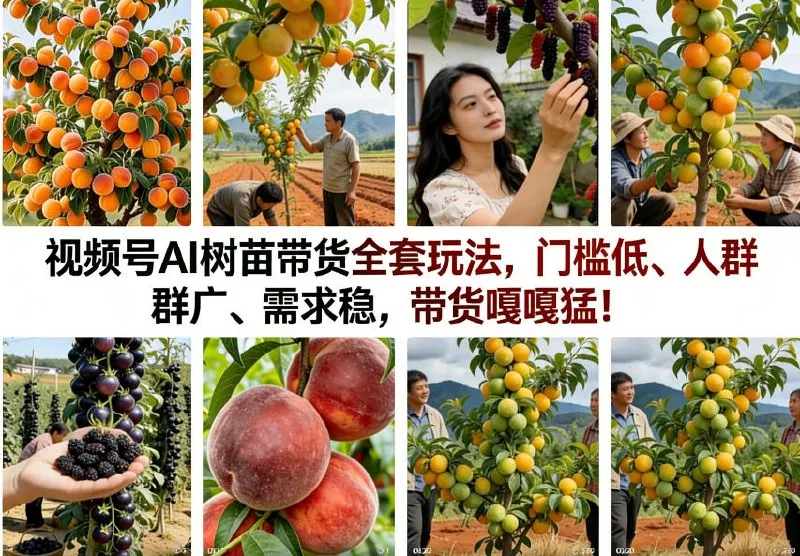 视频号AI树苗带货全套玩法 - 图片1