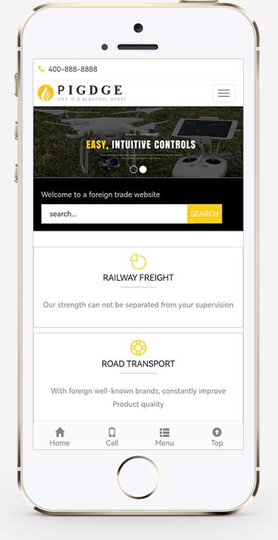 (自适应手机端)响应式HTML5五金电子产品外贸网站源码 五金电器出口英文外贸类网站pbootcms模板 - 图片1