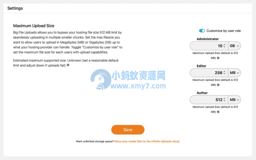 让 WordPress 突破限制上传超大文件 Big File Uploads - 图片1