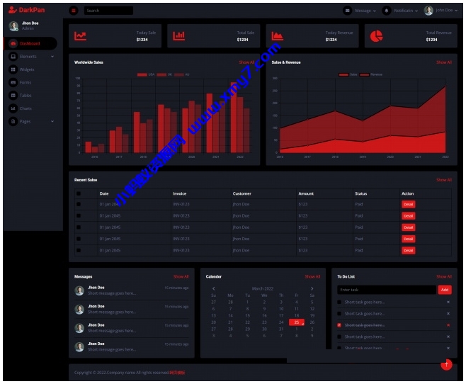 后台数据统计Bootstrap5模板 - 图片1