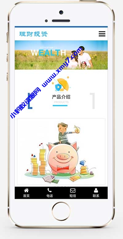 (自适应手机端)HTML5投资理财响应式海外理财投资管理类pbootcms模板 - 图片1