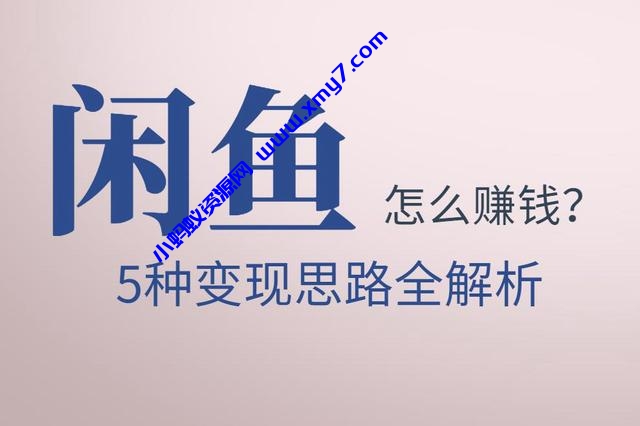 佐道副业特训营13:闲鱼怎么赚钱？5种变现思路全解析 - 图片1