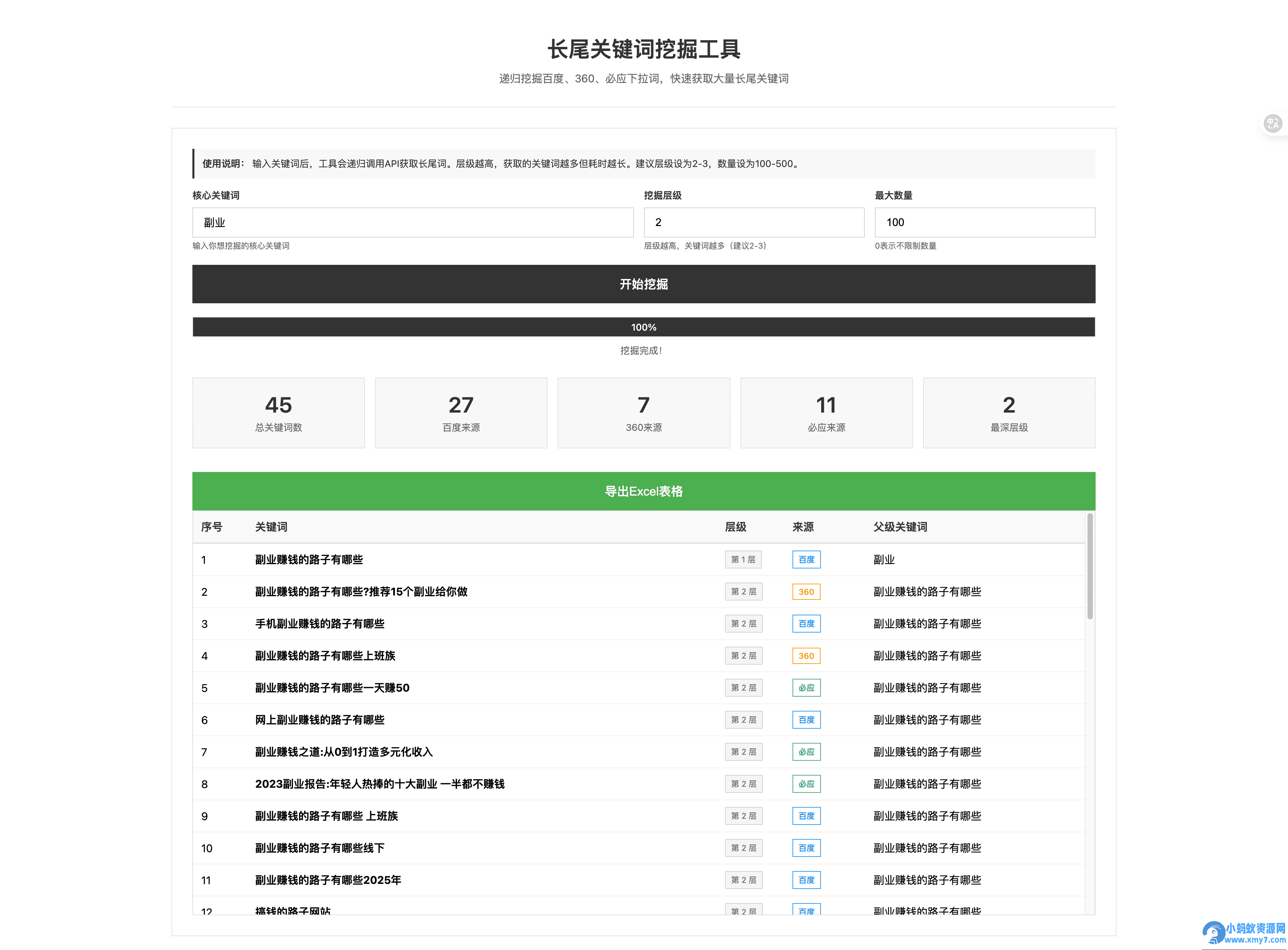 SEO长尾关键词挖掘工具源码 - 图片1